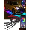 Luces decorativas 100W 5050 Smd Led Ip68 Lámpara de luz impermeable para debajo del coche Rgb Underglow Tira flexible Control de aplicación de voz7438548 Dro Otuit