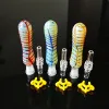 Ny Heady Glass Nectar Collector med 10mm kvarts Tips Keck Clip Reting Pipe Nector Collector Kit 2 Styles 11 ll