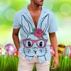 Camicie casual da uomo Camicia da spiaggia Stampa pasquale Manica corta Cotone maschile Yoga