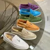 loro piano Vrouw zomerwandeling Outdoor Jurk Schoenen man tasman Platte hak klassieke loafers lage top Luxe suède sneakers Designer schoen mocassin slip-on carrière Vrijetijdsschoen