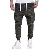 Pantalon pour hommes 2024 Camouflage Cordon de serrage Ceinture de travail Leggings surdimensionnés Sports décontractés à la mode