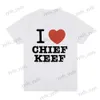 Herren T-Shirts I Love Chief Keef T-Shirt Herrenmode Casual Kurzarm T-Shirt Vintage Gothic Sommer Baumwolle T-Shirts Hip Hop Streetwear T240124