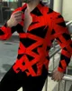 Chemises décontractées pour hommes Mode luxe chemises hawaïennes rouge Plaid imprimé chemises hommes mode chemise à manches longues été plage Blouse vêtements pour hommes Vocation T240124
