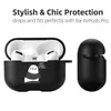 Połączenia telefonów komórkowych dla Apple Airpods Pro 2 Case Slogan Prosty tekst nie dotykaj airpods Pro 2 3 Black Earmphone Cover Air POR PRO2 CAPA