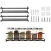 Kitchen Storage 1/2PCS Rack Organizer Spices Multipurpose Punch-free Accessories Set Metal Wall-mounted Drain