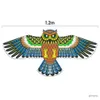 Cerf-volant accessoires 1.2m hibou cerf-volant dessin animé jouet cadeaux cerf-volant plat bricolage oiseau cerf-volant enfants