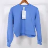 NEUE LU-07 Yoga Tragen Perfekt Übergroßen Herbst frauen Sweatshirt Sport Rundhals Langarm Casual Lose