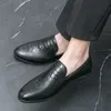 Loafer krokodil patroon schoenen voor mannen pu solide kleur mode veelzijdige dagelijkse mannen heren casual schoenen