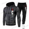 Men's Tracksuits New Fashion Tracksuit For Men Hoodie Fitness Gym Clothing Men Running Set Sportswear Jogger Men'S Tracksuit Winter Suit Sports T240124