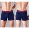 4pcs Boxers سراويل داخلية للرجال من القطن الداخلي للملاكم للملاكم للذكور للذكور حجم كبير لينة 240119