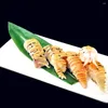 Serviessets Sushi Bamboebladeren Borddecoratie Sashimi Decoratief Blad Versier Schotel Japanse Mat