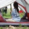 Tentes et abris double couche anti-pluie camping en plein air voyage d'alpinisme épaissi portable tente vallonnée trois saisons