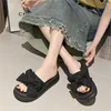 Pantofole Sandalo antiscivolo nero Ciabatte da donna per scarpe da donna Stivali a piedi nudi Sneakers da donna Sport Sapateni Fashion Tenisse