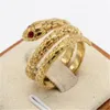 Bague de créateur pour hommes femmes serpent bande anneaux couples anneaux de mariage ouverture rétro réglable hommes femmes designers bague bijoux