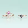 Gem's Beauty Zilver 925 Puur Rose Goud 14 K Ring Kof Voor Vrouwen Zwarte Rutielkwarts Luxe Ringen Fijne sieraden 240119