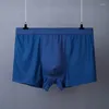 Underpants Men's Modal Underwear Large Size Ice Silk Transparent Breathable Mesh Thin Boxer Shorts Bamboo Hole