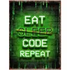 Metal Painting Neon Gamer Metal Tin Signs Hacker Code Programmer Posters Electronic Game Arena Wall Decor Iron Sheet Painting Vintage Plaques