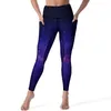 Leggings da donna Galaxy Sky Print Pantaloni da yoga a vita alta colorati sexy della Via Lattea Pantaloni da yoga elasticizzati Kawaii Collant sportivi da palestra per allenamento da donna