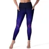 Damen Leggings Galaxy Sky Print Sexy Bunte Milchstraße Yogahose mit hoher Taille Kawaii Stretch Leggins Lady Workout Gym Sportstrumpfhose