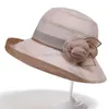 Chapeau seau en Organza pour femmes, casquette de plage à large bord, bassin de fleurs en maille, casquette de vacances fine et respirante, nouvelle collection