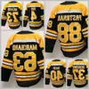 Reverse Man Retro Patrice Bergeron Jersey Brad Marchand David Pastrnak Charlie Mcavoy Tuukka Rask Jake Debrusk Bobby Orr Hockey Black White Hig