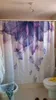 シャワーカーテン緑の植物葉のつる花の花シャワーカーテンプリントモダンノルディックミニマリストポリスターホーム装飾バスルームカーテン付きフック