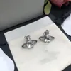 Pendientes de perlas para mujer, pendientes Viviane de lujo, joyería de diseñador de moda, pendientes dorados, pendientes de Metal, joyería Westwood para mujer 367