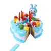 Cuisines jouer à la nourriture 37 pièces bricolage semblant cuisine jouets fruits anniversaire gâteau coupe enfants jeux de Simulation pour les filles garçonsvaiduryb