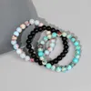 Strang 3 Teile/satz Naturstein Armband Rosenquarze Opal Türkise Amethysten Hämatit Jaspis Jade Armbänder Für Frauen Männer Schmuck