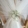 5/10 metrów przezroczysty kryształ organza sher tkanina przyjęcie weselne dekoracja DIY organza krzesło ślubne dekoracja dekoracja urodzinowa 240124