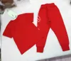 Burberrlies Tute per bambini di lusso Joyful Red Tuta a maniche corte per bambini abiti firmati Taglia 100-160 T-shirt estive e pantaloni sportivi Jan20