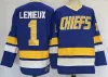 PERSONALIZZATO Mens Slap Shot Film Charlestown Chief Hockey Maglie 17 Steve Hanson 18 Jeff Hanson 16 Jack Hanson 1 Denis Lemieux 3 Dave Killer 7 R