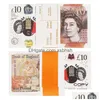 Autres fournitures de fête de fête 50% taille Prop argent imprimé jouets UK Pound GBP britannique 50 copie commémorative billets en euros pour les enfants C Dhn7P