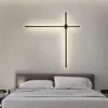 Vägglampa modern enkel svartvitt kors led vardagsrum sovrum dekoration bar ljus