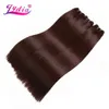 Шиньоны Лидия Синтетические волосы для наращивания 3 шт./лот шелковистое прямое плетение яки 10-26 дюймов чистый цвет 33 # 100% пучки волокон Futura коричневыйL240124