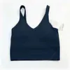 2023 Lu-20 U Back Yoga Tank Tops Gym Ubrania Kobiety swobodny bieg nago ciasne sport