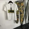 Yaz Terzini Kadın İki Parça Set Kadın Tasarımcı Giyim Beyaz T-Shirt Kısa Kollu Pantolon Sweatpants Yaz Saf Pamuk 2 Parça Set Sweetsit