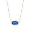 Designer Jewelry Kendras Scotts Necklace K-style Fashion Quality Simple Multi Cut Blue Opal Oval Necklace Womens Jewelry Real Gold Electroplated Collar Chain