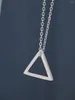 Catene Triangolo Collana con ciondolo geometrico Acciaio inossidabile Eleganza estetica Gioielli Regalo per il suo Natale