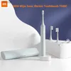 Elektriska tandborstar Ersättningshuvuden Mijia Sonic Tandborste T500C med förvaringslåda IPX7 Vattentät trådlös laddningsbar Deep Clean Work App YQ240124