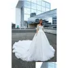 A-Line Dresses Long Train Church A Line Line Wedding Dresses for Bride Sleeves Lace Severiques hear neck legant ivory tle gridal g otsv6