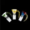 New Arrived Colorful 14mm bowl and 18mm glass bowl Male Joint Handle Beautiful Slide bowl piece smoking Accessories LL