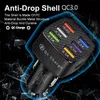 USB Car Charger Quick Charge 15W PD Type C 3.1A Fast Car USB Charger For iPhone Xiaomi Samsung Huawei Mobile Phone 5V/9V/12V 15A car charger 6 USB charging Phone Chargers