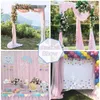 5ft x 7ft white wedding background curtains chiffon fabric curtains photography background birthday wedding baby shower party decoration 240124