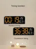 Schreibtischtischuhren große digitale Wandtakttemperatur und Datum der Datumswoche Nachtmodus Tabelle Wecker 12/24H Elektronische LED -Uhr Timing -Funcy
