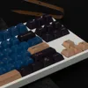Tangentbord tangentbord gmk 130 tangenter blå samurai engelska tangentkapt färgämne sub mx switch mekaniskt spel tangentbord cherry profil tangentkap iso enter anne gk61 yq240123
