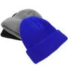 Berets 3pcs chapéu de inverno engrossar tricô unissex feminino ornamento decorativo quente