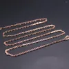 Chaînes Véritable chaîne en or rose 18 carats pour femmes 1,5 mm Rolo Link Câble Collier 45 cm / 18 pouces Timbre Au750