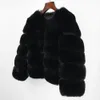 Nepbont Winterjas Vrouwen Luxe Merk Elegante Dikke Warme Bovenkleding Streetwear Nep Vos Konijnenbont Jas Mode 240122