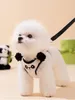 Dog Collars Harness Fleece No Pull Pet Vest With Leash Walking Set Plush Puppy Chest Animal Design